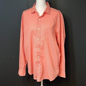 Thomas Mason‎ Shirting For J.Crew Red And White Checker Pattern Button Down